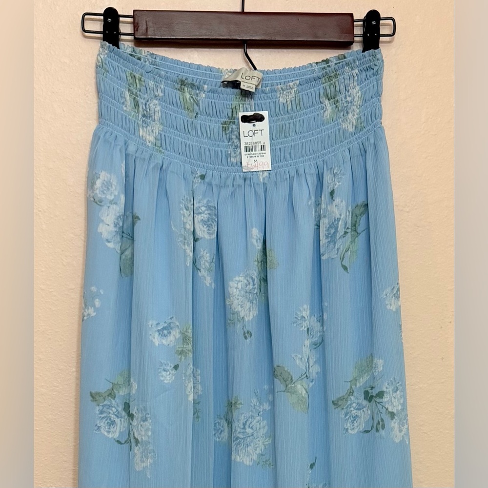LOFT Floral Ruffle Smocked Maxi Skirt - Picture 4 of 6